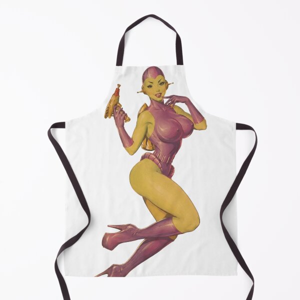 Item preview, Retro Space Pin-Up | Original Martian Sci-Fi Girl Vintage Illustration designed and sold by Cosplayvintage.