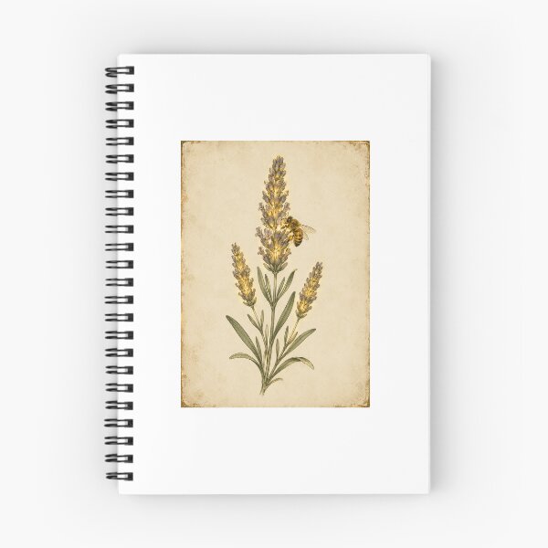 Item preview, Glowing Lavender and Honeybee Apothecary Print — Luminous Vintage Botanical Art for a Slow-Living Herbalist designed and sold by Brackenlume Studio.