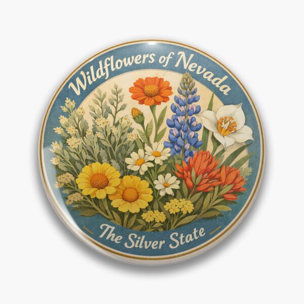 Item preview, Wildflowers of Nevada – Vintage Botanical Sticker designed and sold by SachaMuru.