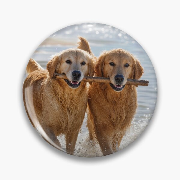 Item preview, Golden Retriever Dogs Carrying a Stick designed and sold by Maria Dryfhout.