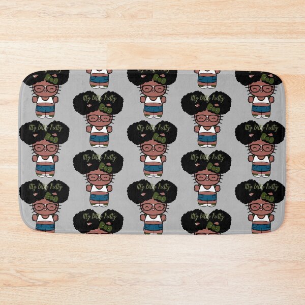 Item preview, Black Girl Hello Kitty Inspired Kawaii Character | Cute Natural Hair Illustration designed and sold by MsGoldenCreates.
