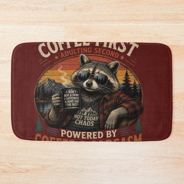 Item preview, Coffee First, Sarcasm Second Raccoon Design designed and sold by Kolibra.