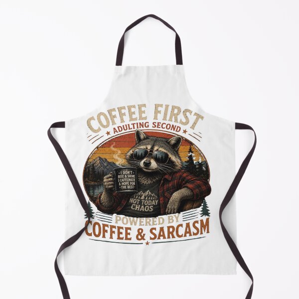 Item preview, Coffee First, Sarcasm Second Raccoon Design designed and sold by Kolibra.