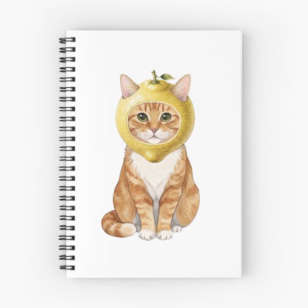 Item preview, Kawaii Fruit Kitty | Orange Tabby/Ginger Cat & Lemon designed and sold by KittyClosetStore.