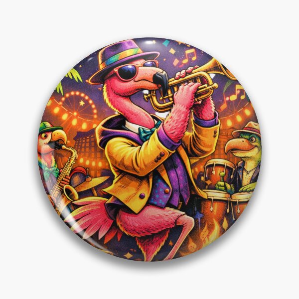 Item preview, Funky Flamingo Brass Band – “Strut Your Rhythm” designed and sold by DecibelDecor034.
