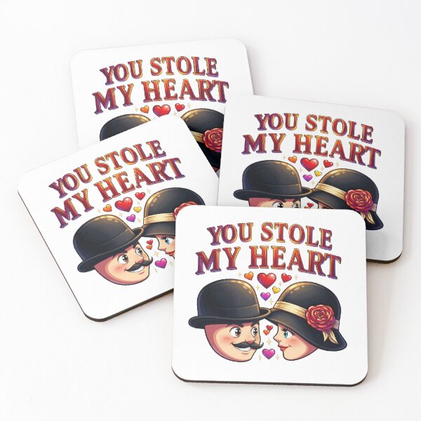 Item preview, You Stole My Heart – Romantic Vintage Bowler & Cloche Hat Love Illustration designed and sold by StakkaFu.