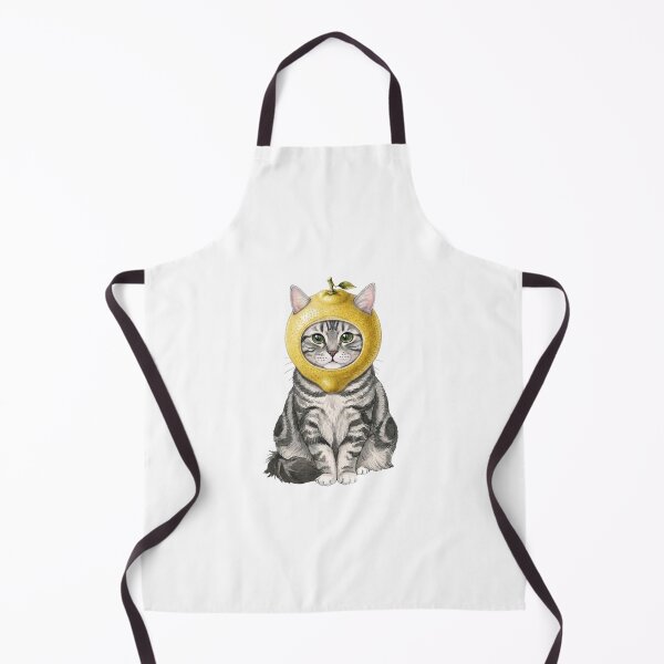 Item preview, Kawaii Fruit Kitty | Silver Tabby Cat & Lemon designed and sold by KittyClosetStore.