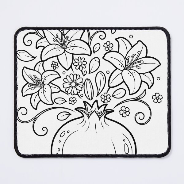 Item preview, Pomegranate Bloom Floral Botanical Illustration designed and sold by ArtPer-design.