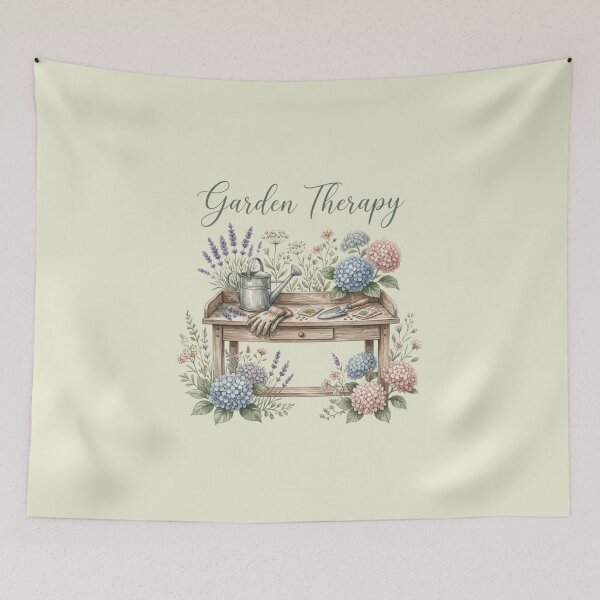 Item preview, Garden Therapy Vintage Watercolour Floral Potting Bench T-Shirt designed and sold by PACS0011.