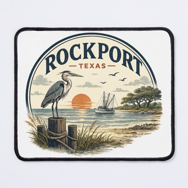 Item preview, Rockport Texas Vintage Gulf Coast Nature Graphic designed and sold by RepublicTrailCo.