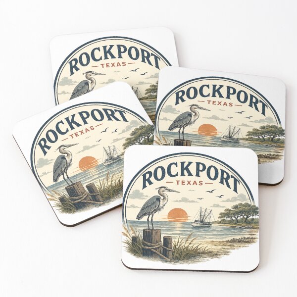 Item preview, Rockport Texas Vintage Gulf Coast Nature Graphic designed and sold by RepublicTrailCo.