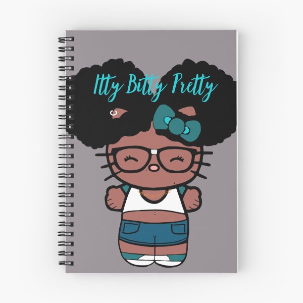 Item preview, Black Girl Hello Kitty Inspired Kawaii Character | Cute Natural Hair Illustration  designed and sold by MsGoldenCreates.