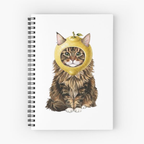 Item preview, Kawaii Fruit Kitty | Maine Coon & Lemon designed and sold by KittyClosetStore.