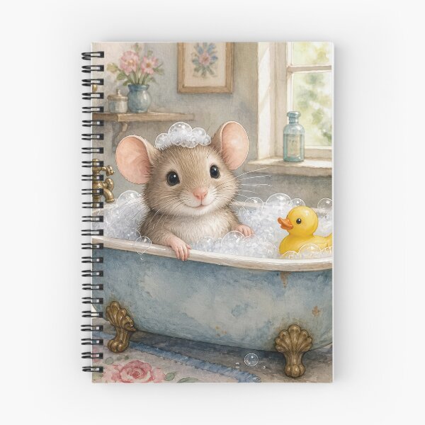 Item preview, Mouse Sitting in a Vintage Bath Tub designed and sold by Maria Dryfhout.