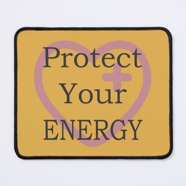 Item preview, Protect Your Energy Calming Wellness Motivational Quote designed and sold by ANJ Creative Designs.