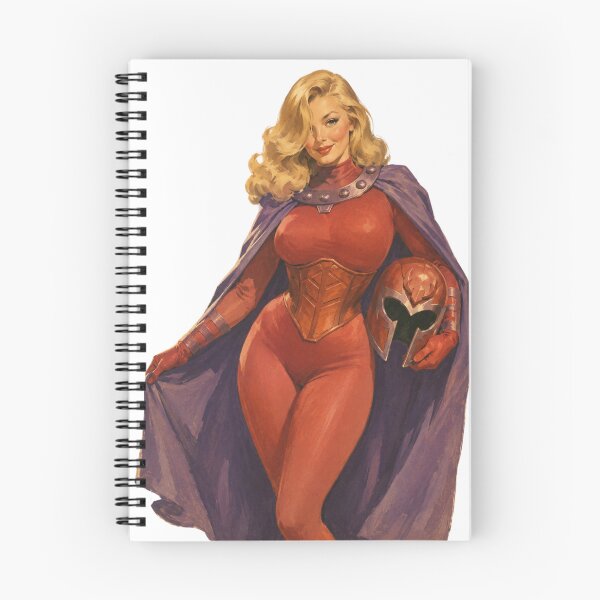 Item preview, Magnetic Queen Cosplay Pin-Up | Vintage Comic Inspired Heroine Illustration designed and sold by Cosplayvintage.