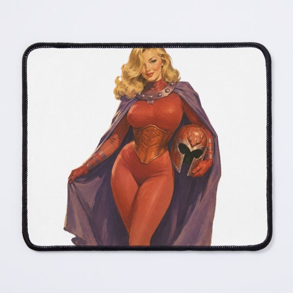 Item preview, Magnetic Queen Cosplay Pin-Up | Vintage Comic Inspired Heroine Illustration designed and sold by Cosplayvintage.