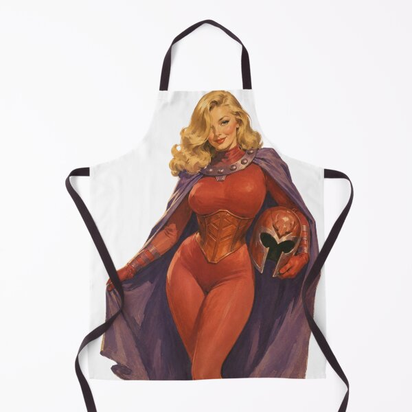 Item preview, Magnetic Queen Cosplay Pin-Up | Vintage Comic Inspired Heroine Illustration designed and sold by Cosplayvintage.