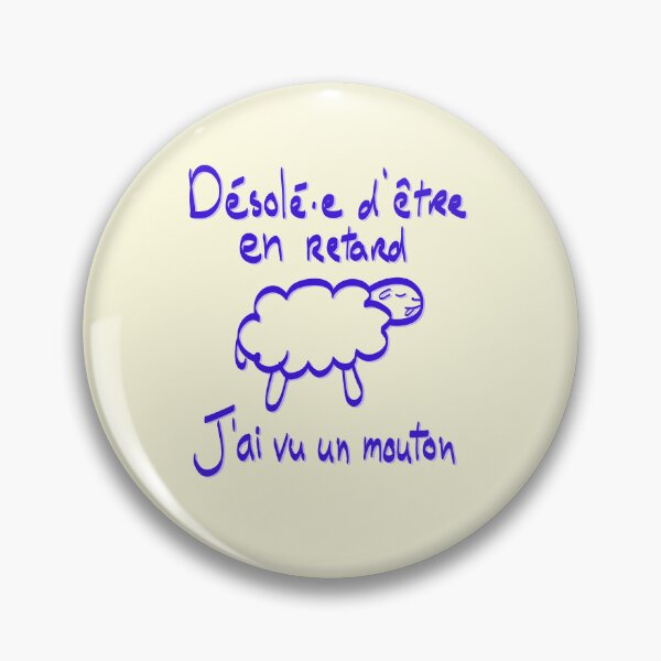 Item preview, Sorry I'm late, I saw a sheep designed and sold by mousse-tache.
