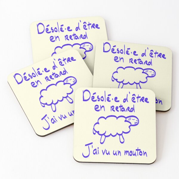 Item preview, Sorry I'm late, I saw a sheep designed and sold by mousse-tache.