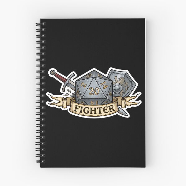 Item preview, Fighter D20 Class Crest Sticker - Funny D&D Fighter Dice Tabletop RPG Gift designed and sold by Dice_Goblin_Studio.