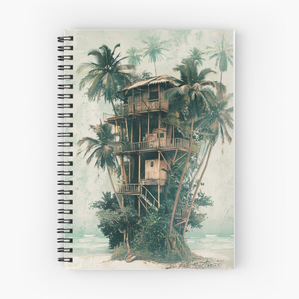Item preview,  Tropical Beach Treehouse B1 designed and sold by CrumbBumStudio.
