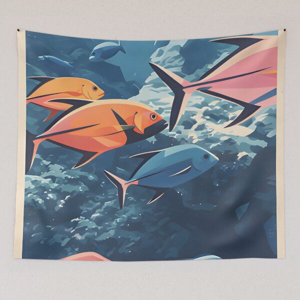 Item preview, Krabi Coral Reef Symphony – Vintage Marine Poster designed and sold by Spirit of Siam.