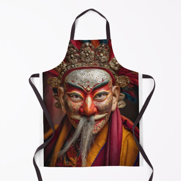 Item preview, Vibrant Masked Performer with Festive Headdress designed and sold by Artessie.