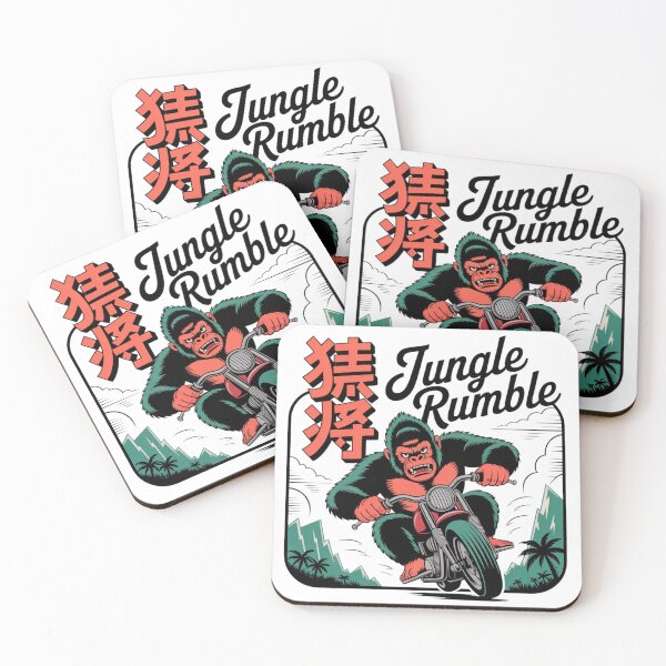 Item preview, Jungle Rumble - Cool Gorilla Biker Vintage Art designed and sold by Raloel Art.