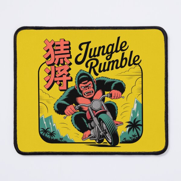Item preview, Jungle Rumble - Cool Gorilla Biker Vintage Art designed and sold by Raloel Art.