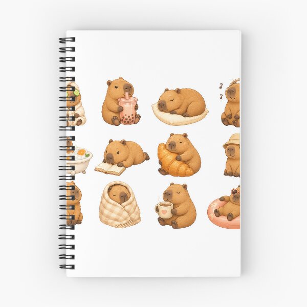 Item preview, Capybara Day Off – Cozy Cute Sticker Pack designed and sold by alexrow.