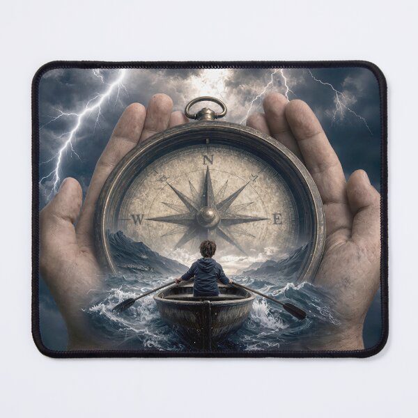 Item preview, Boy in a Rowboat Guided by a Compass and Hands designed and sold by Maria Dryfhout.