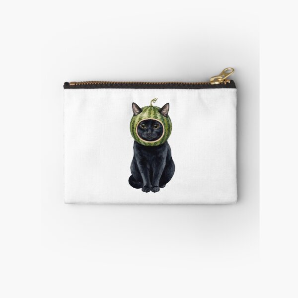 Item preview, Kawaii Fruit Kitty | Black Cat & Watermelon designed and sold by KittyClosetStore.