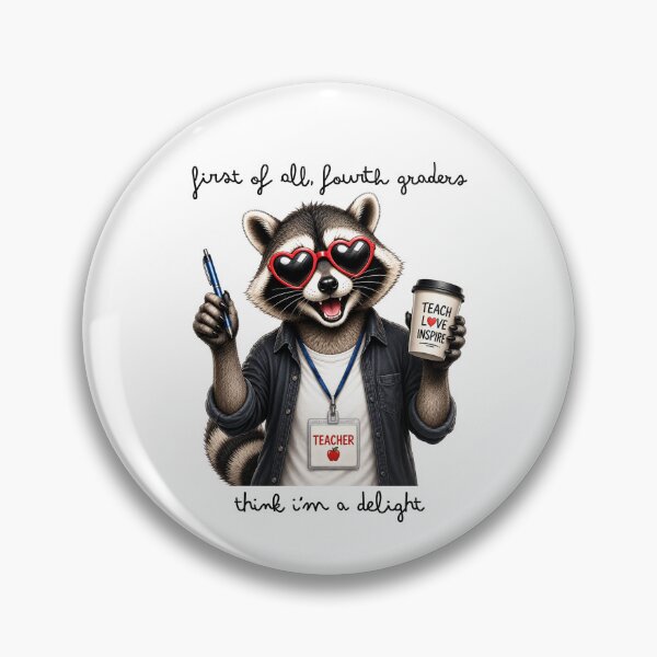 Item preview, Fourth Grade Teacher Funny Racoon designed and sold by LounisArt.