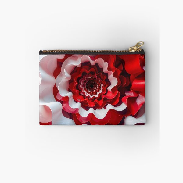 Item preview, Red and White Spiral Flower designed and sold by Vicky Brago-Mitchell®.