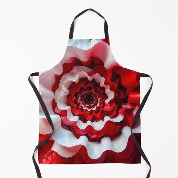 Item preview, Flor espiral roja y blanca designed and sold by Vicky Brago-Mitchell®.