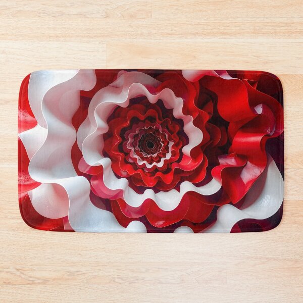 Item preview, Red and White Spiral Flower designed and sold by Vicky Brago-Mitchell®.