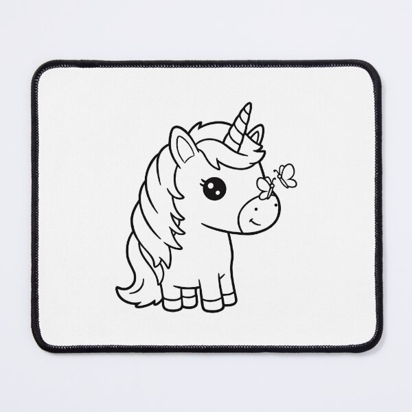 Item preview, Cute Baby Unicorn with Butterfly designed and sold by ArtPer-design.