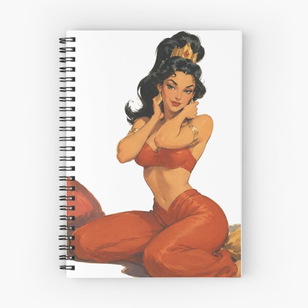 Item preview, Desert Princess Pin-Up | Original Arabian Fantasy Vintage Illustration designed and sold by Cosplayvintage.