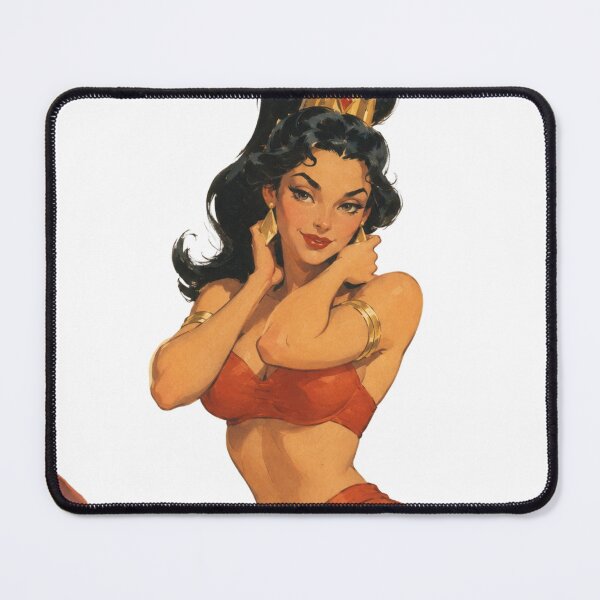 Item preview, Desert Princess Pin-Up | Original Arabian Fantasy Vintage Illustration designed and sold by Cosplayvintage.