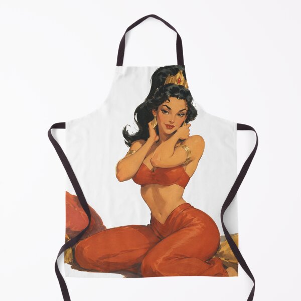 Item preview, Desert Princess Pin-Up | Original Arabian Fantasy Vintage Illustration designed and sold by Cosplayvintage.