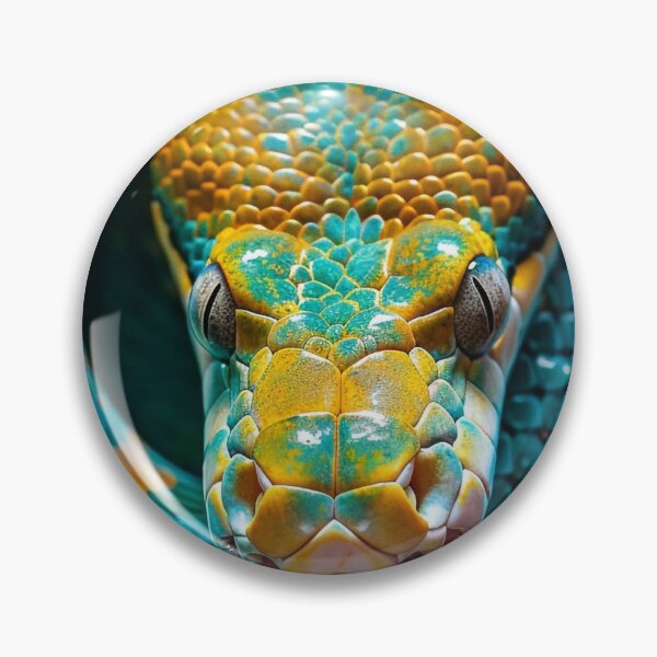 Item preview, Coiled Teal Orange Snake designed and sold by Pierce Millington Gallery.