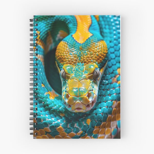 Item preview, Coiled Teal Orange Snake designed and sold by Pierce Millington Gallery.