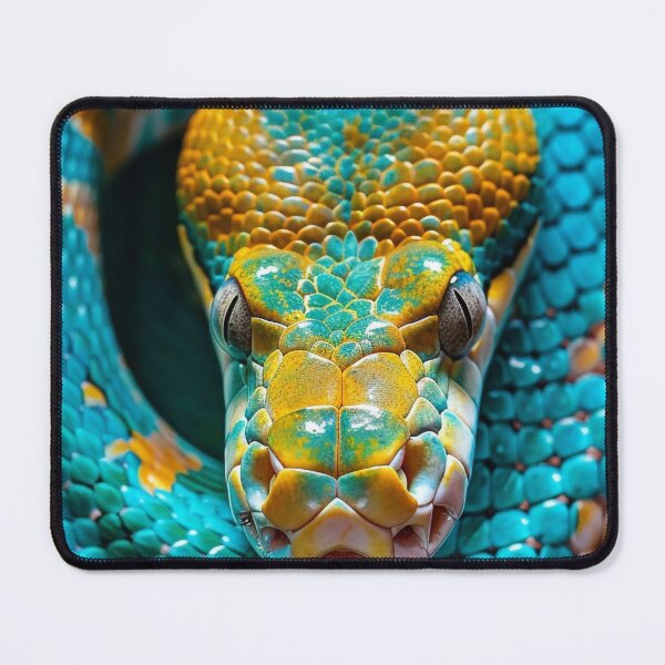 Item preview, Coiled Teal Orange Snake designed and sold by Pierce Millington Gallery.
