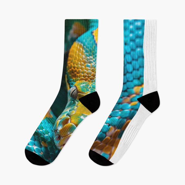 Item preview, Coiled Teal Orange Snake designed and sold by Pierce Millington Gallery.
