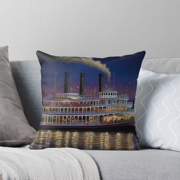 Item preview, Mississippi Steamboat at Twilight | Vintage Riverboat Art designed and sold by GSizzle1.