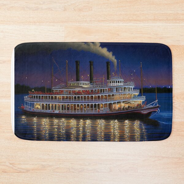Item preview, Mississippi Steamboat at Twilight | Vintage Riverboat Art designed and sold by GSizzle1.