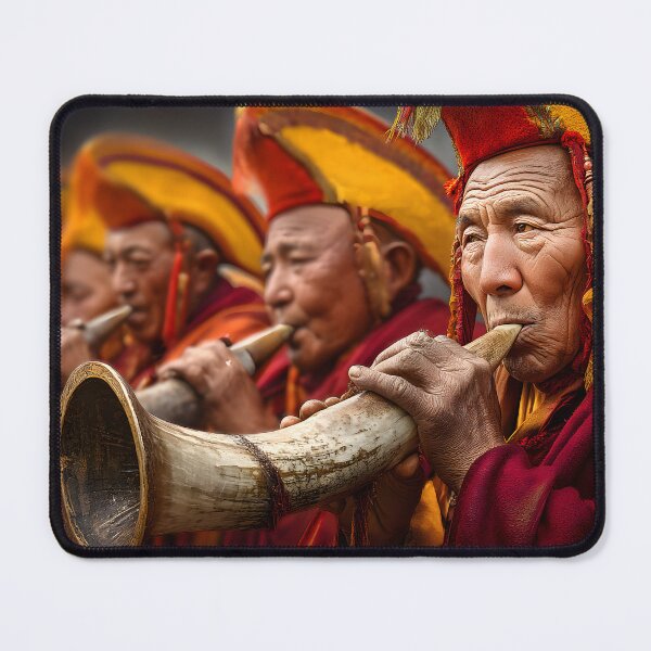 Item preview, Monks Playing Traditional Instruments in Harmony designed and sold by Artessie.