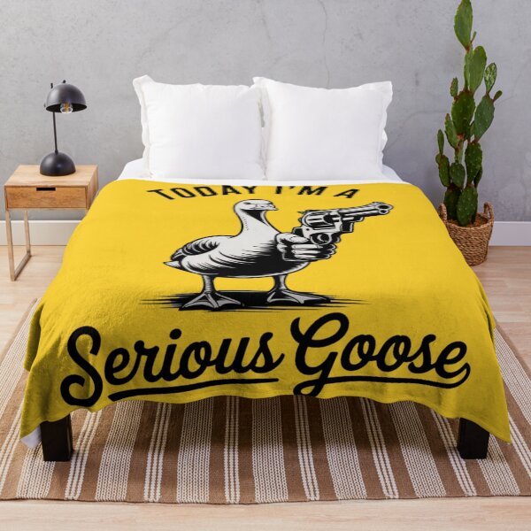 Item preview, Today I'm A Serious Goose - Funny Vintage Meme Art Goose designed and sold by Raloel Art.