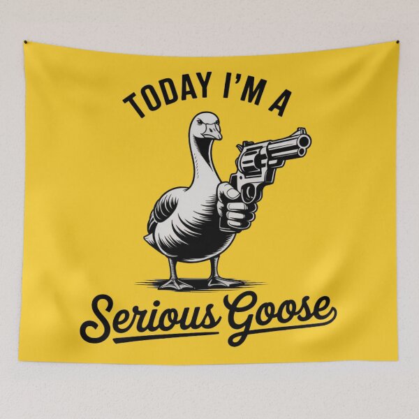 Item preview, Today I'm A Serious Goose - Funny Vintage Meme Art Goose designed and sold by Outlet Raloel.